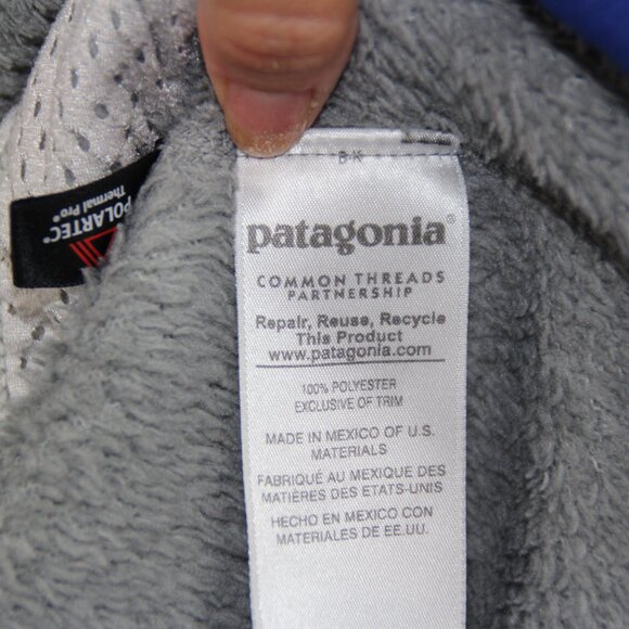 Patagonia Re-Tool Snap T Fleece Medium Gray Long Sleeve Pullover Chest Pocket - Picture 12 of 12